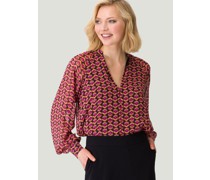 Chiffonbluse  mehrfarbig gemustert