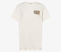 T-Shirt  Bauwolle ecru geustert
