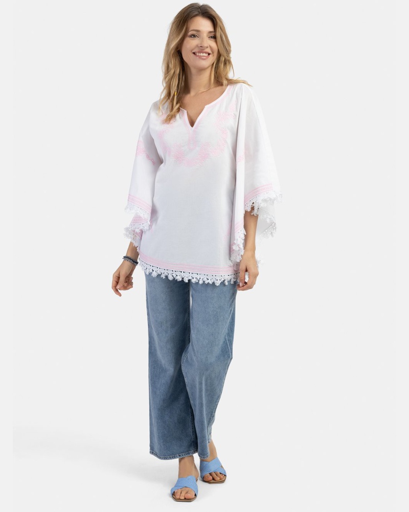 Usha Damen Poncho Baumwolle