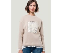 Sweatshirt mit Frontprint  Baumwolle  bedruckt