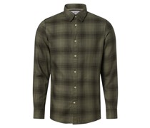 Hemd  Slim Fit Baumwolle schilf kariert Kent