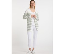 Cardigan  Viskose oliv gestreift