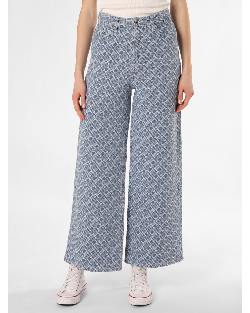 Tommy Hilfiger Damen Jeans Baumwolle light stone gemustert