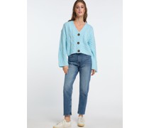 Cropped Strickjacke  hell