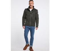 Strickfleecejacke  anthrazit meliert