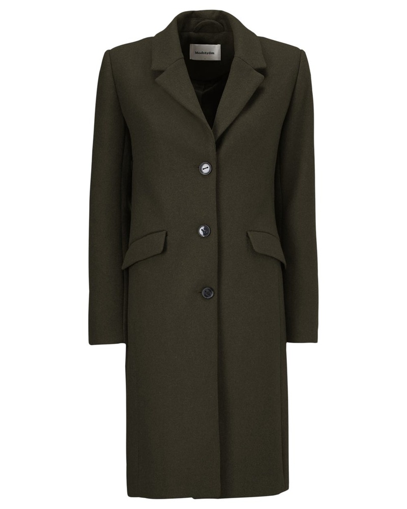 Modström Damen Mantel Wolle khaki