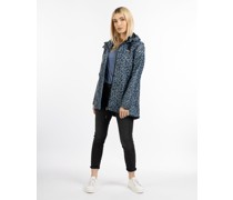 Regenjacke mit Leo-Print   gemustert