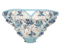 Slip  Spitze hellblau gemustert
