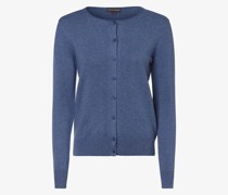 Strickjacke mit Cashmere-Anteil  Feinstrick indigo