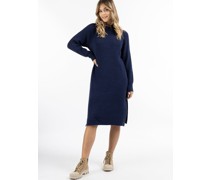 Strick Langarmkleid midi