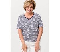 Shirt  Viskose blau bedruckt