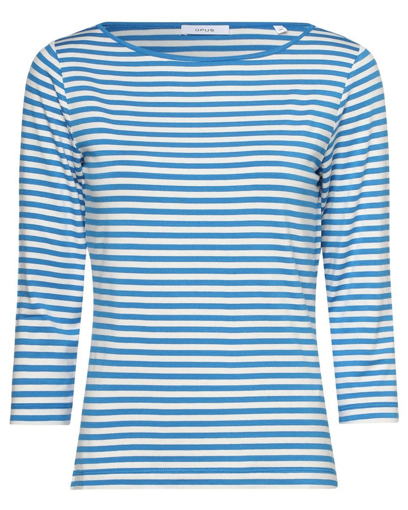OPUS Damen Shirt Viskose blau gestreift