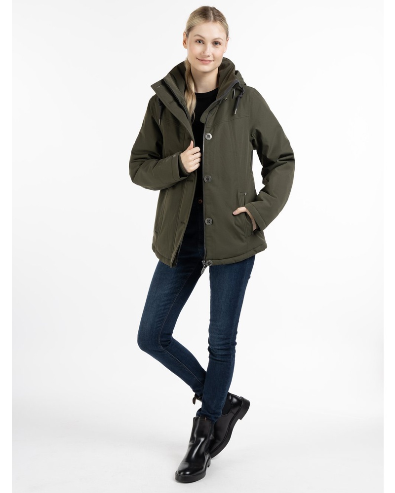 Usha Damen Winterjacke oliv