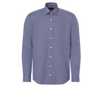 Hemd  Slim Fit Baumwolle marine kariert Kent