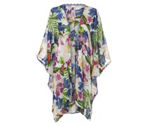 Cape  Chiffon blau gemustert