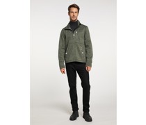 Strickfleecejacke  oliv meliert