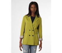 Blazer mit Leinen-Anteil  erbse