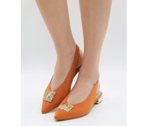 Slingback-Pumps aus Leder
