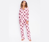 Pyjama   Jersey  gemustert