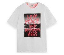 T-Shirt  Baumwolle rot bedruckt