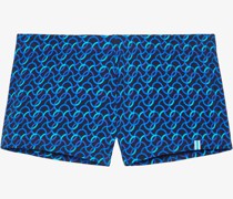 Badeshorts   blau gemustert