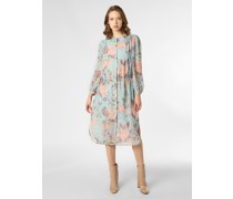 Kleid  Chiffon hellblau gemustert