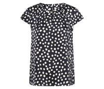 Blusenshirt  Satin marine gepunktet