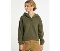 Kapuzenpullover  Baumwolle oliv