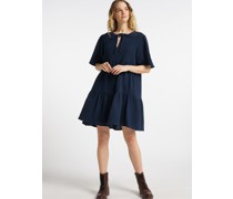 Kleid aus Baumwollmusselin  Baumwolle marine