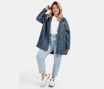 Plus Size Regenmantel mit Leoprint