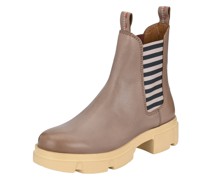 Chelsea-Boots  Leder taupe bedruckt