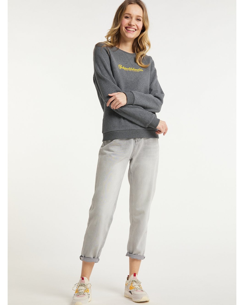 Schmuddelwedda Damen Sweatpullover Baumwolle bedruckt