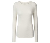 Langarmshirt  Viskose weiß