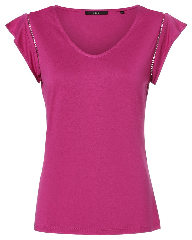 ZERO Damen T-Shirt Viskose fuchsia