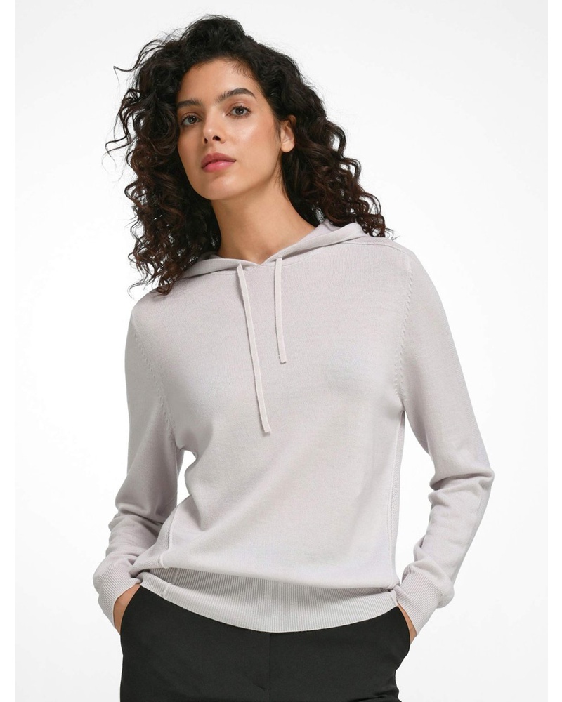 Peter Hahn Damen Kapuzenstrickpullover Schurwolle
