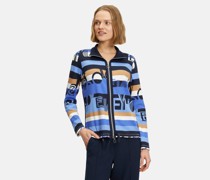 Shirtjacke  Baumwolle  gemustert
