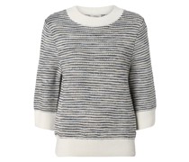 Pullover  Baumwolle ecru gestreift