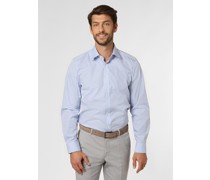 Hemd  Slim Fit Baumwolle hell kariert Kent