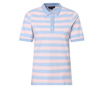 Poloshirt  Baumwolle hellblau gestreift
