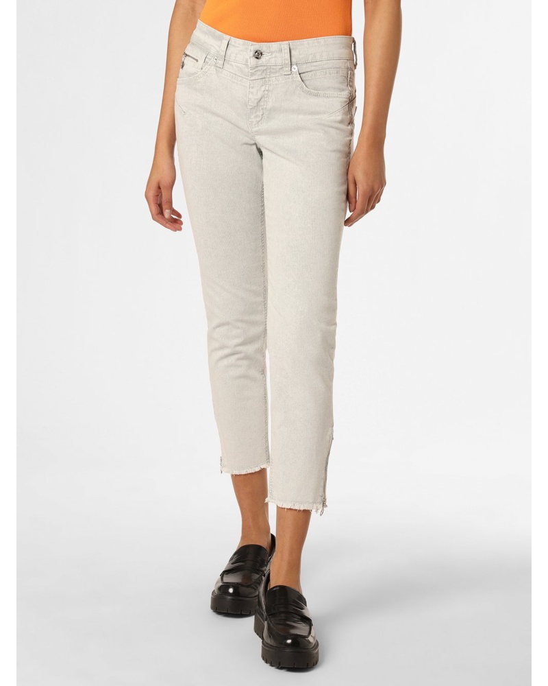 MAC Jeans Damen Jeans Baumwolle bleached gestreift