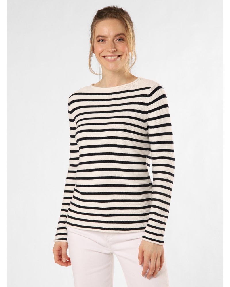 Franco Callegari Damen Pullover Baumwolle marine gestreift