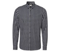 Hemd  Slim Fit Baumwolle marine kariert Button-Down
