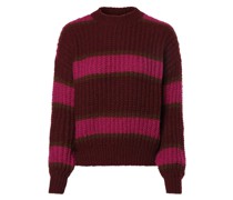 Pullover  bordeaux gestreift