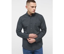 Hemd  Slim Fit Baumwolle marine kariert