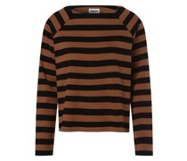 Sweatshirt  Baumwolle schwarz gestreift