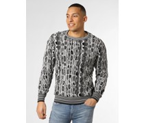 Pullover  Baumwolle grau gemustert