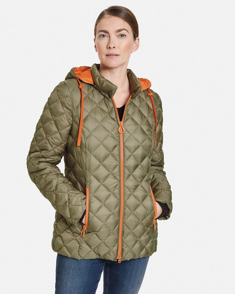 Gerry Weber Damen Steppjacke khaki
