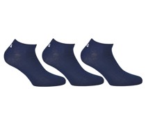 Socken 3er Pack Damen Baumwolle marine