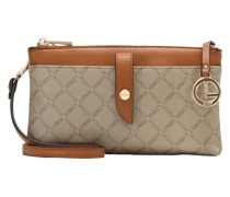 Handtasche  taupe bedruckt