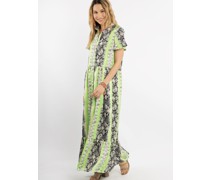 Kleid kurzarm maxi   gemustert